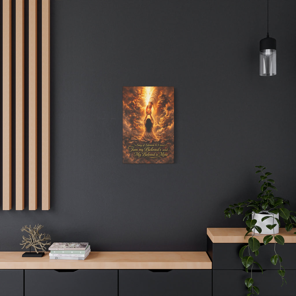 I Am My Beloved’s – Song of Solomon 6:3 Christian Canvas Wall Art