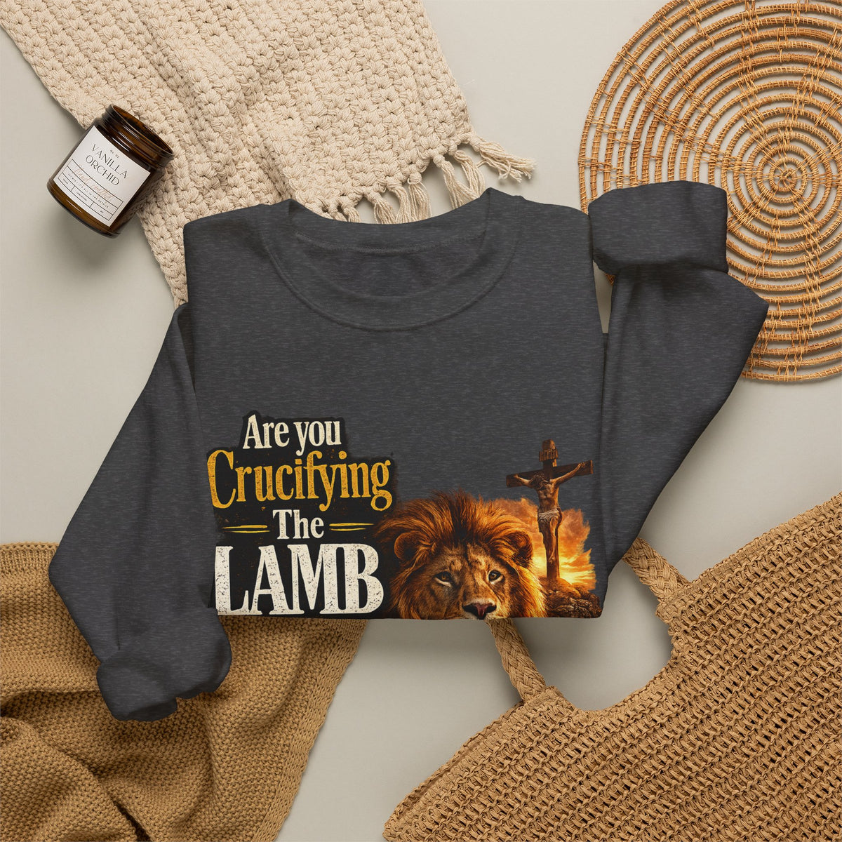 "Are You Crucifying the Lamb Before the Lion Shows Up?" Crewneck Sweatshirt