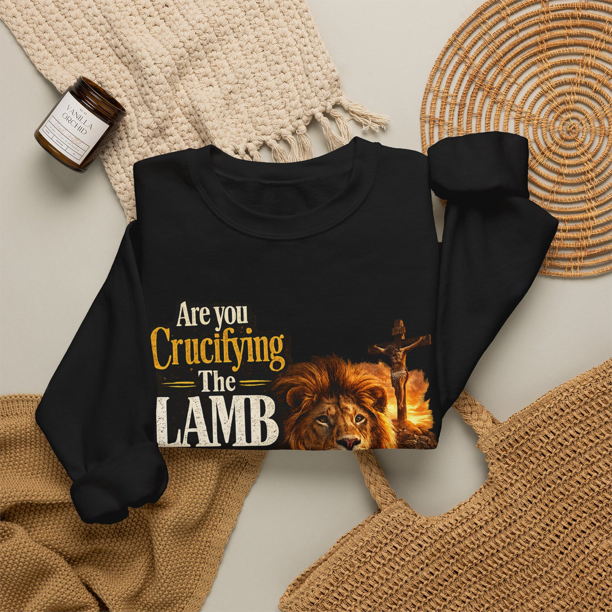"Are You Crucifying the Lamb Before the Lion Shows Up?" Crewneck Sweatshirt