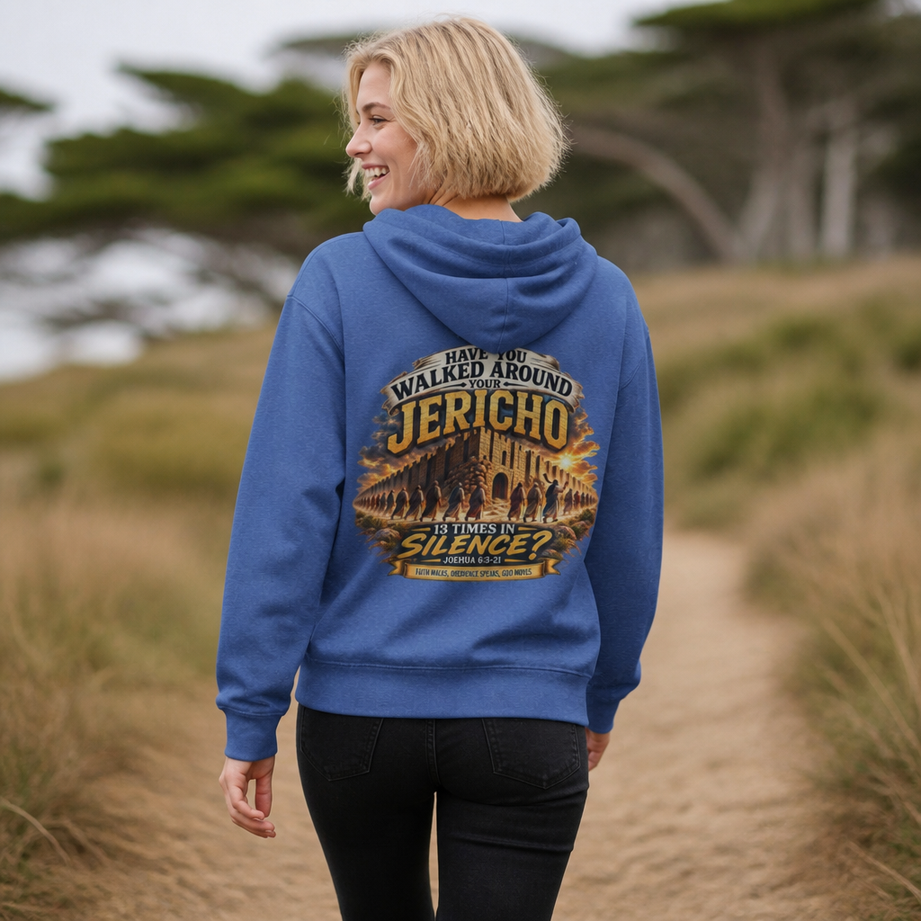 "Have You Walked Around Your Jericho" Inspirational Religious Pullover Hoodie
