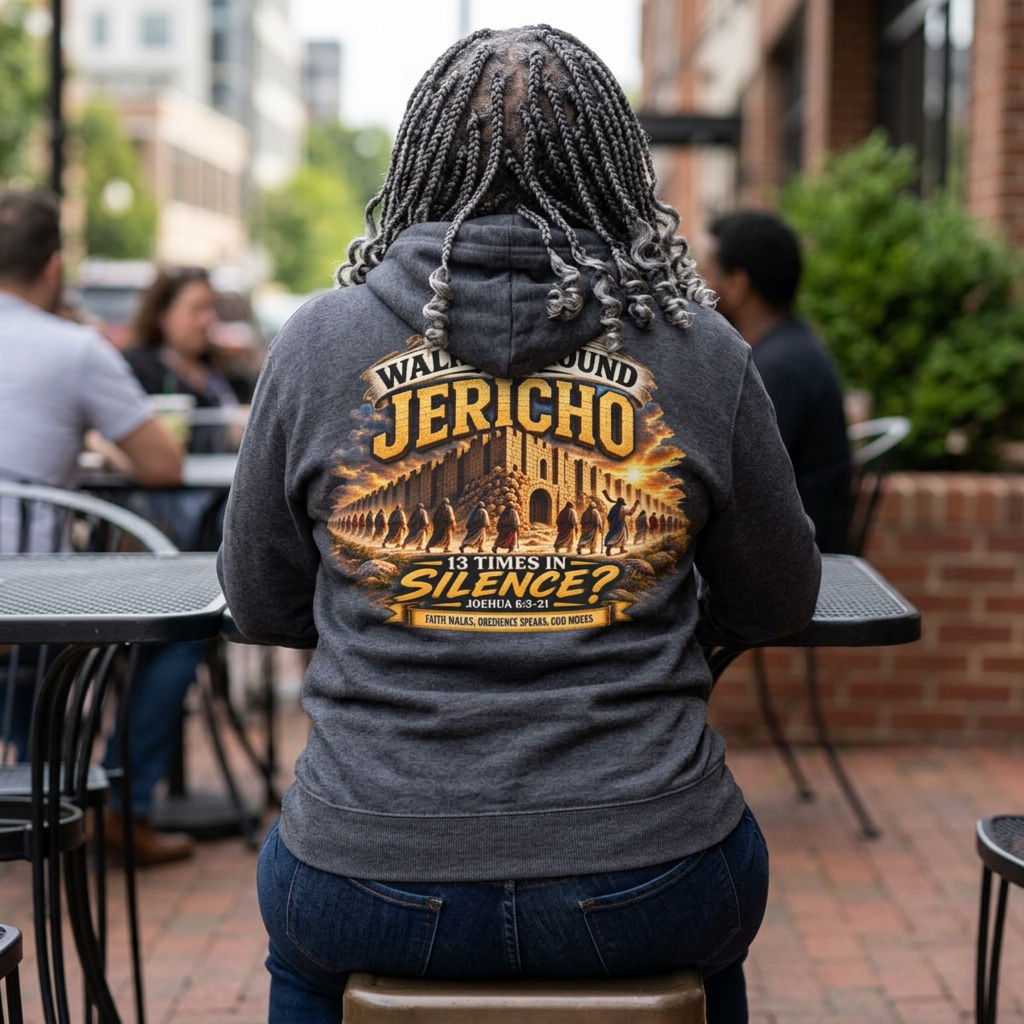 "Have You Walked Around Your Jericho" Inspirational Religious Pullover Hoodie