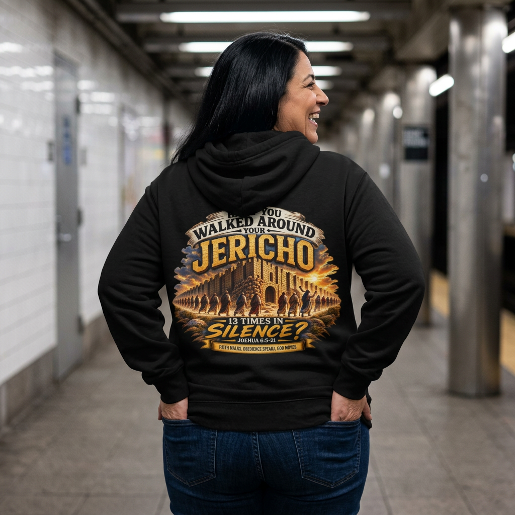 "Have You Walked Around Your Jericho" Inspirational Religious Pullover Hoodie