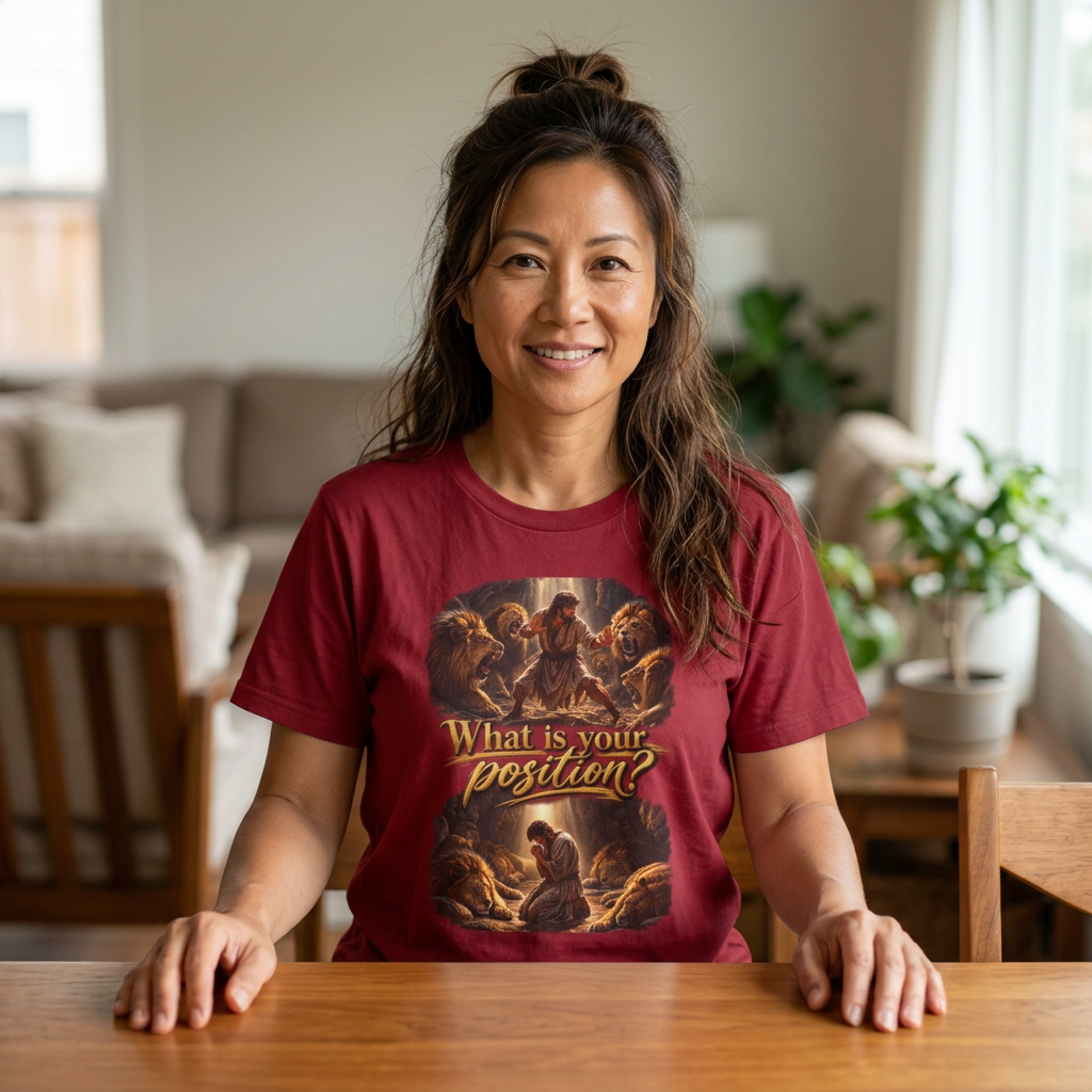 “What Is Your Position?” Daniel and the lions Den T-Shirt