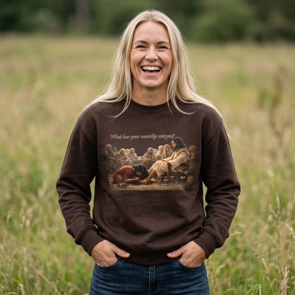 “What Has Your Worship Cost You? (John 12:1-8)” Crewneck Sweatshirt