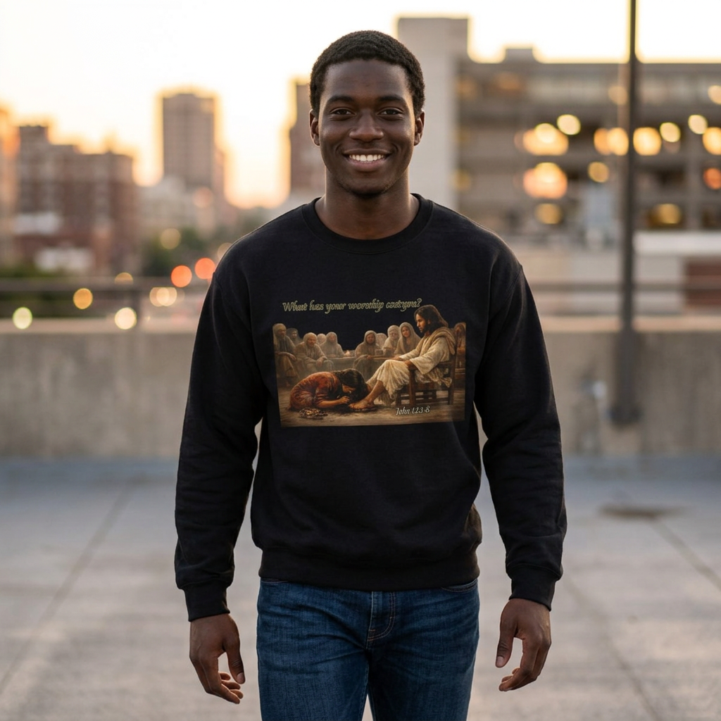 “What Has Your Worship Cost You? (John 12:1-8)” Crewneck Sweatshirt