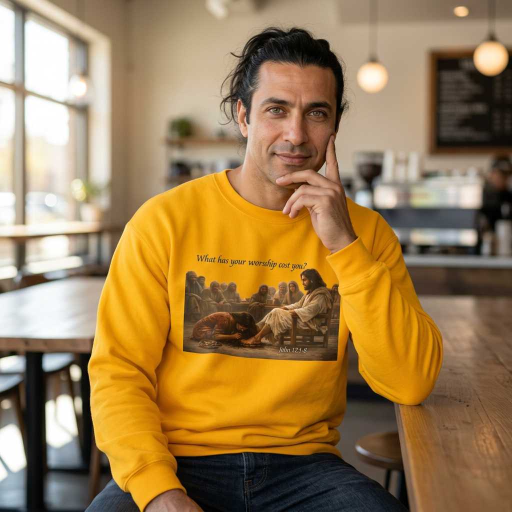 “What Has Your Worship Cost You? (John 12:1-8)” Crewneck Sweatshirt