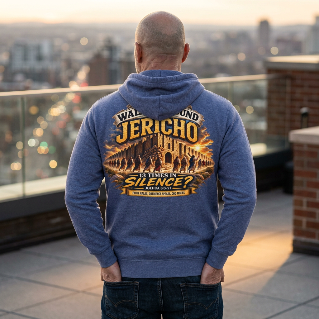 "Have You Walked Around Your Jericho" Inspirational Religious Pullover Hoodie