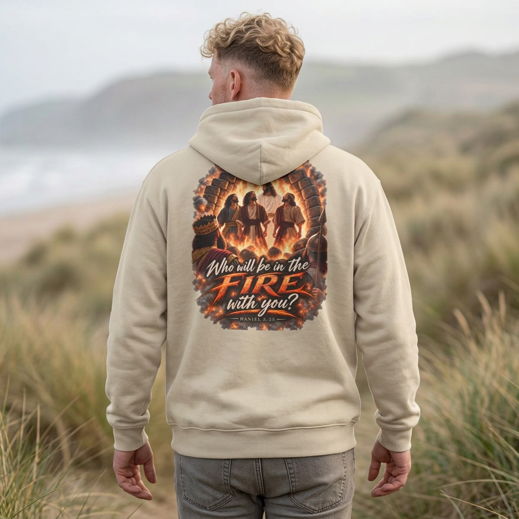 Daniel 3:25 Christian Hoodie, Fourth Man in the Fire Sweatshirt, Fiery Furnace Bible Verse Hoodie, Faith in the Fire Christian Gift