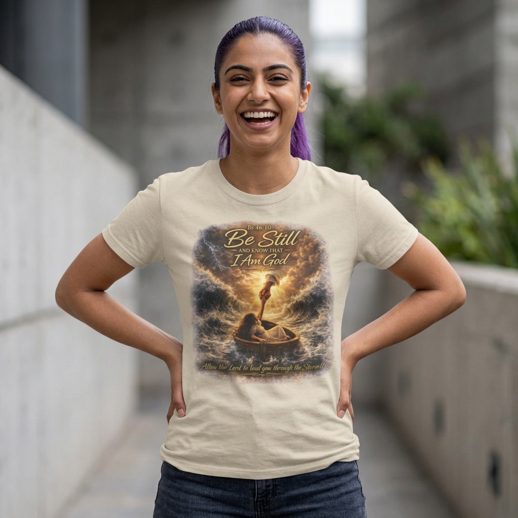 Psalm 46:10 "Be Still and Know That I Am God" Christian T-Shirt