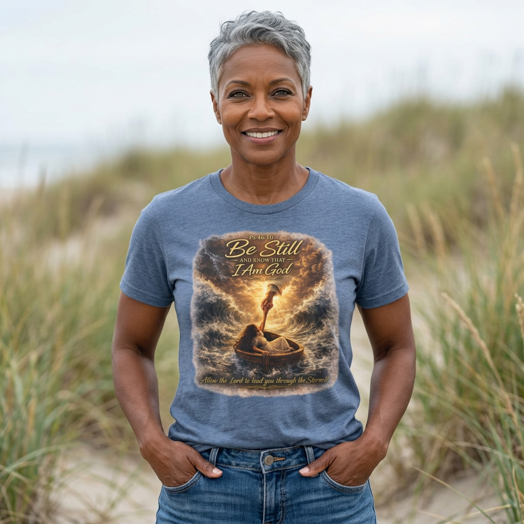 Psalm 46:10 "Be Still and Know That I Am God" Christian T-Shirt