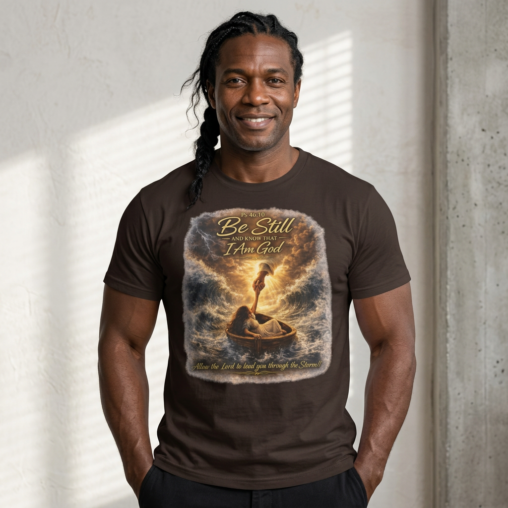 Psalm 46:10 "Be Still and Know That I Am God" Christian T-Shirt
