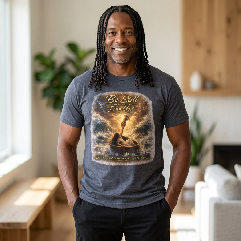 Psalm 46:10 "Be Still and Know That I Am God" Christian T-Shirt