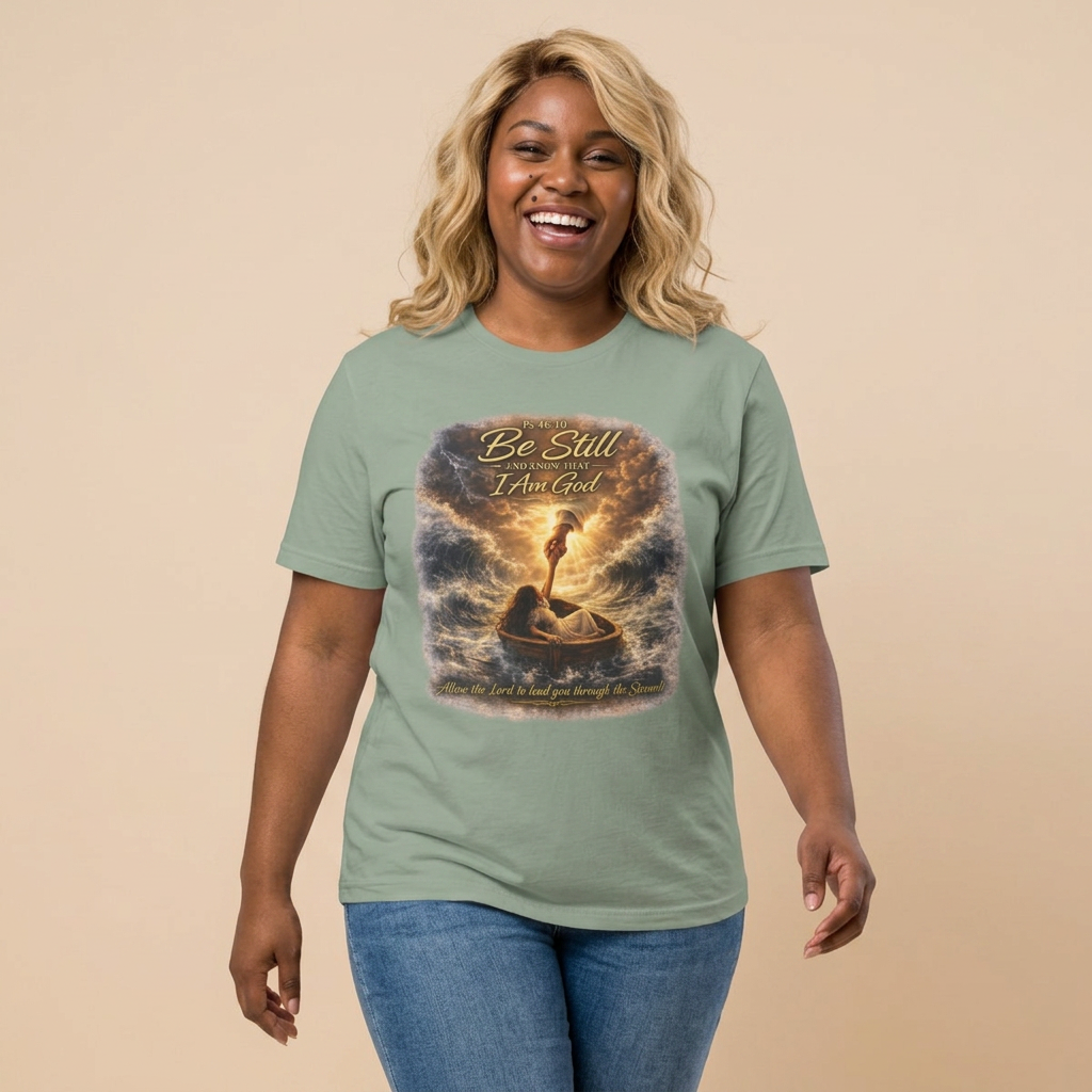 Psalm 46:10 "Be Still and Know That I Am God" Christian T-Shirt