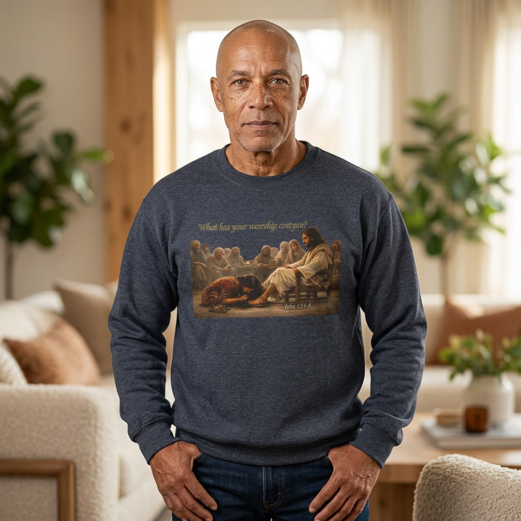 “What Has Your Worship Cost You? (John 12:1-8)” Crewneck Sweatshirt