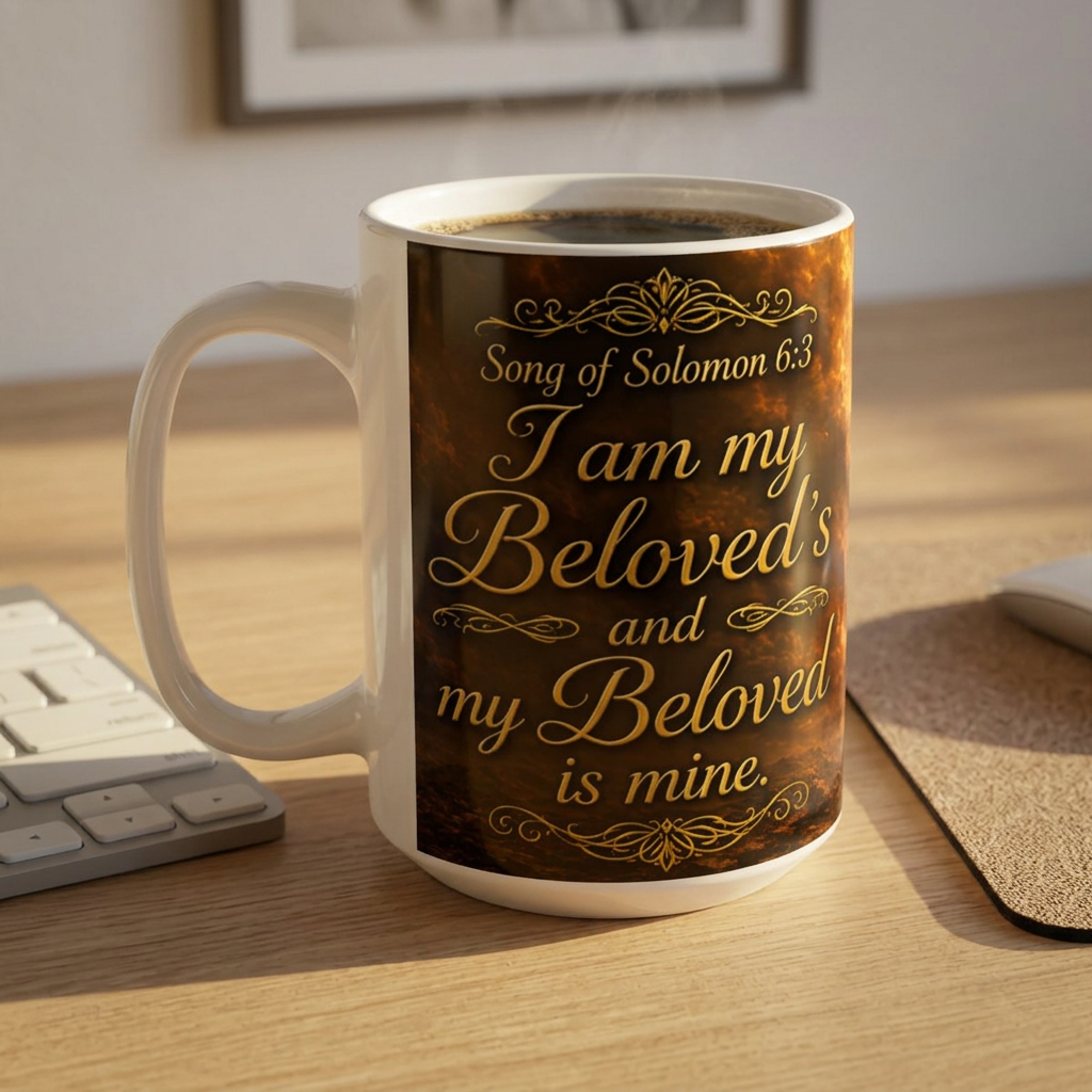 Song of Songs 6:3 'You Are My Beloved' Inspirational Coffee Mug