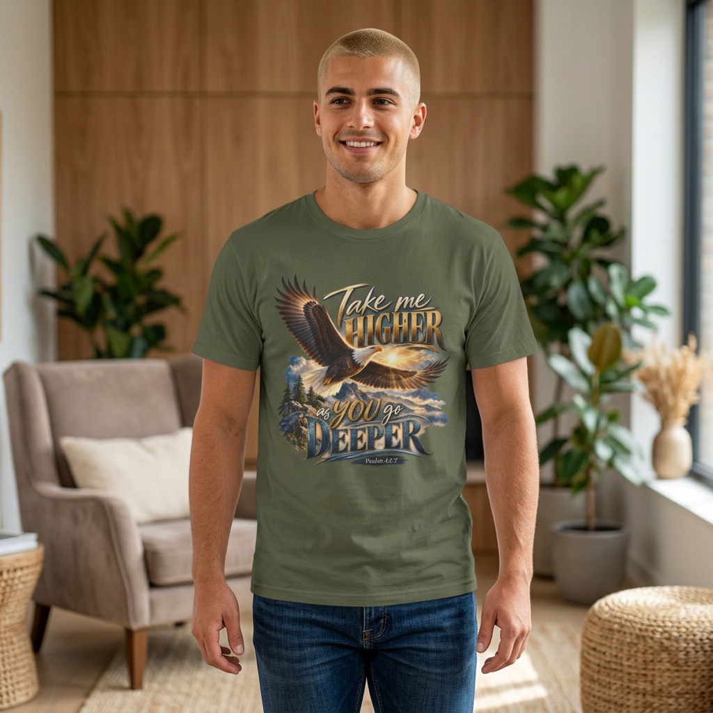 Eagle 'Take Me Higher as You Go Deeper' Graphic T‑Shirt