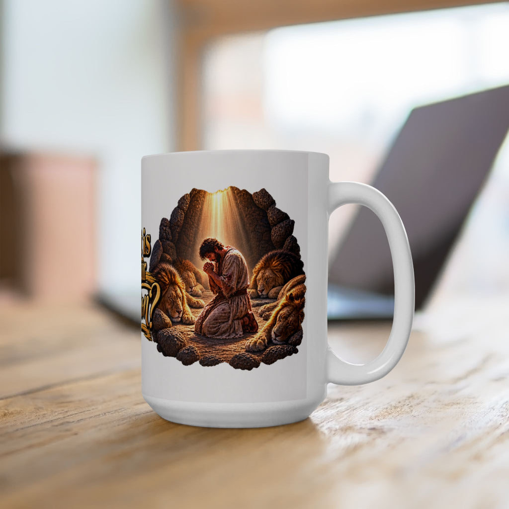 What Is Your Position? — Daniel in the Lions’ Den Christian Coffee Mug