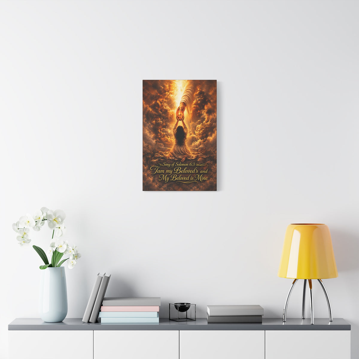I Am My Beloved’s – Song of Solomon 6:3 Christian Canvas Wall Art