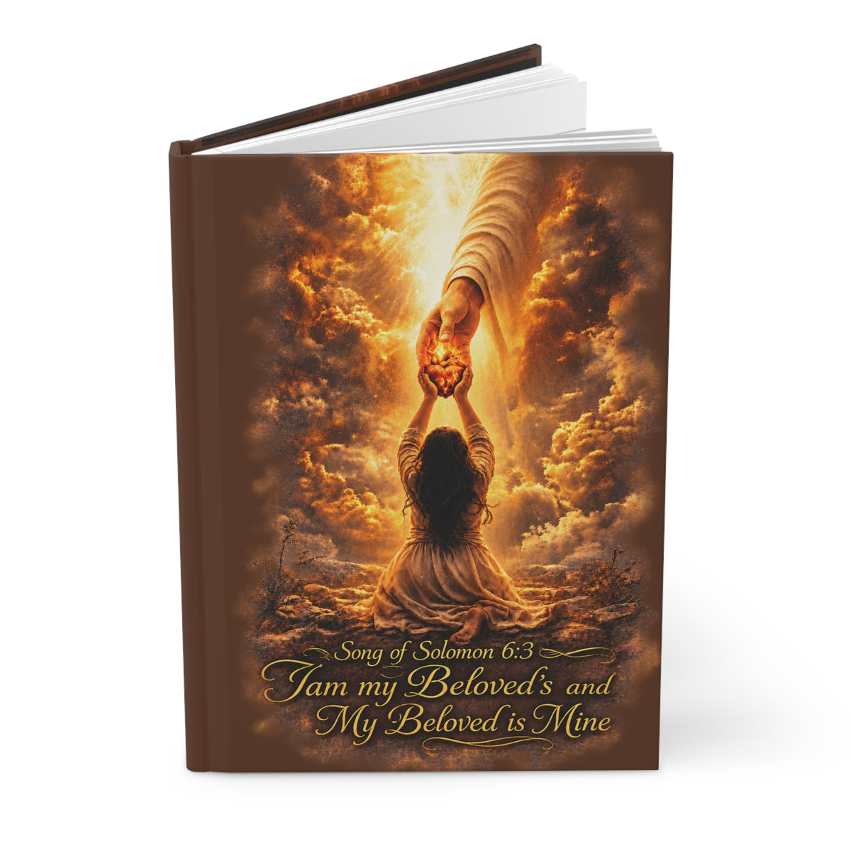Hardcover Journal “I Am My Beloved’s and My Beloved Is Mine” Inspirational Christian Prayer Notebook