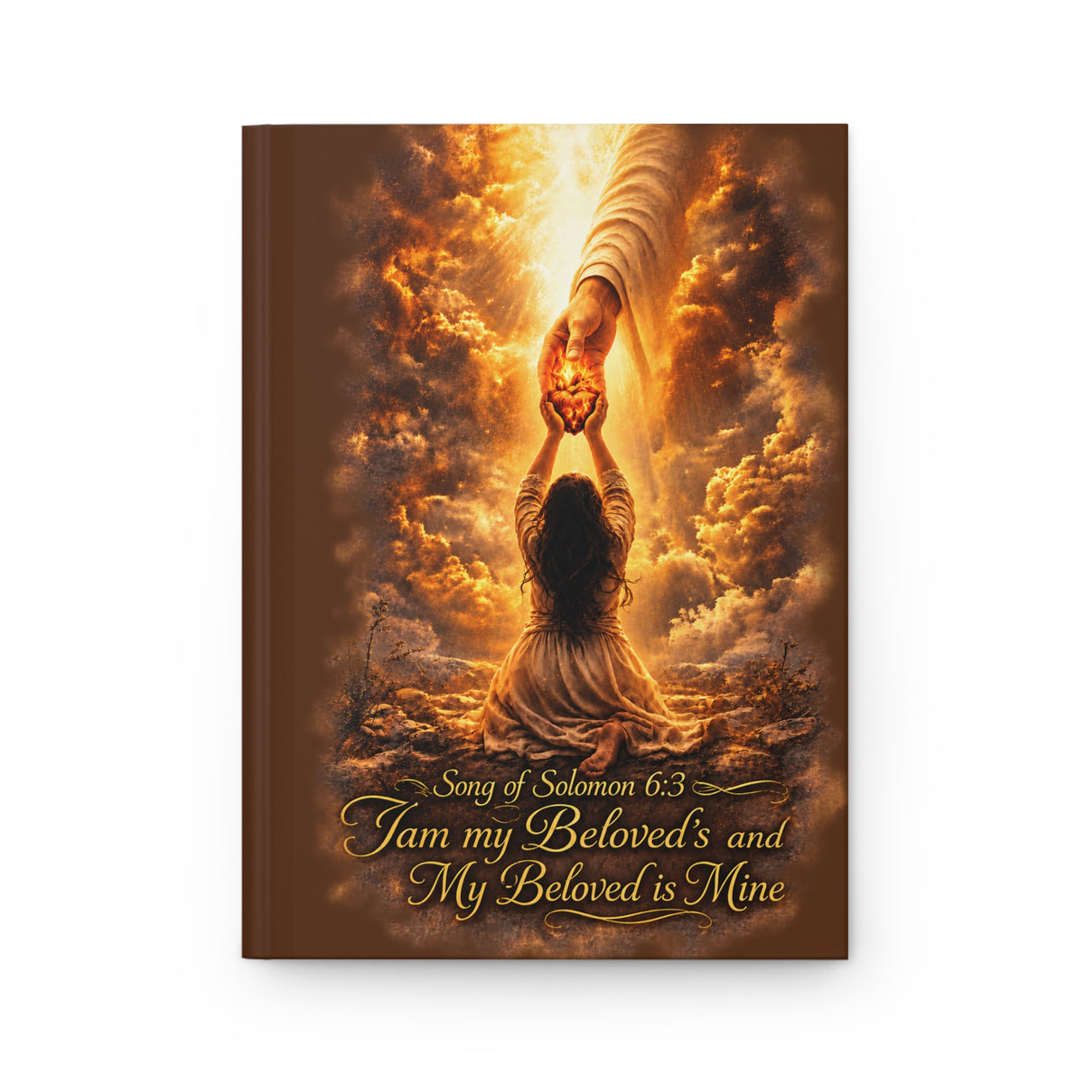 Hardcover Journal “I Am My Beloved’s and My Beloved Is Mine” Inspirational Christian Prayer Notebook