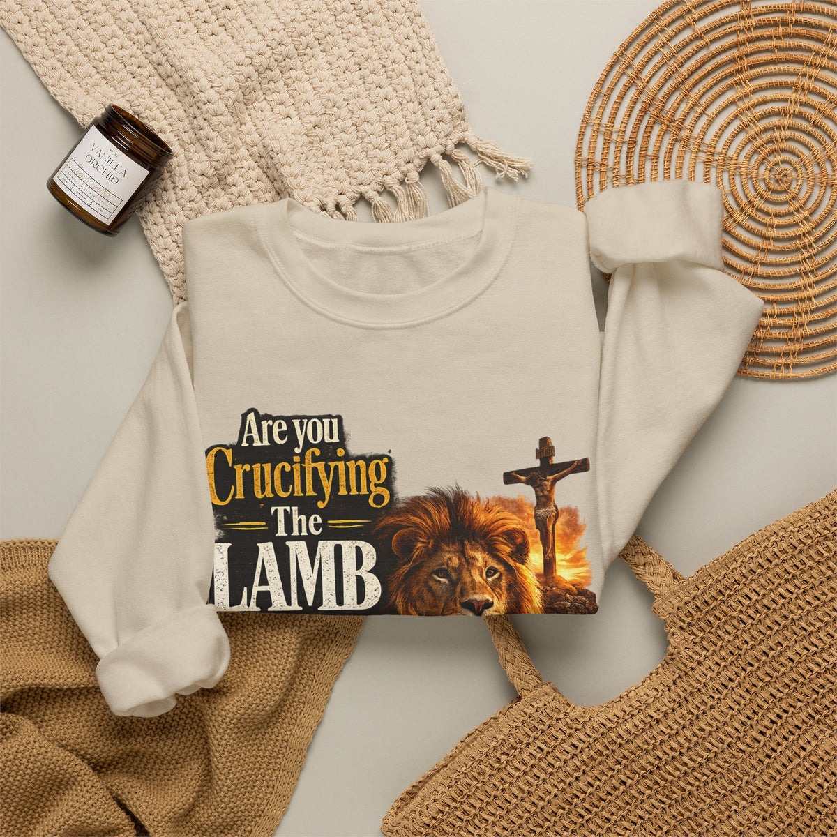 "Are You Crucifying the Lamb Before the Lion Shows Up?" Crewneck Sweatshirt