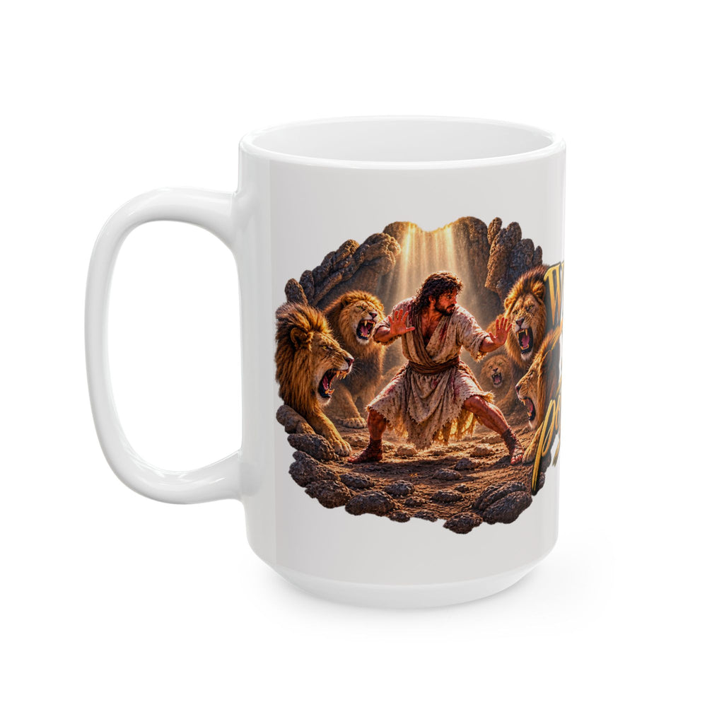 What Is Your Position? — Daniel in the Lions’ Den Christian Coffee Mug