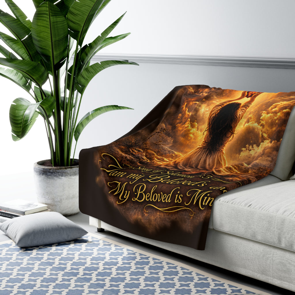 "I Am My Beloved's" Song of Solomon 6:3 Inspirational Throw