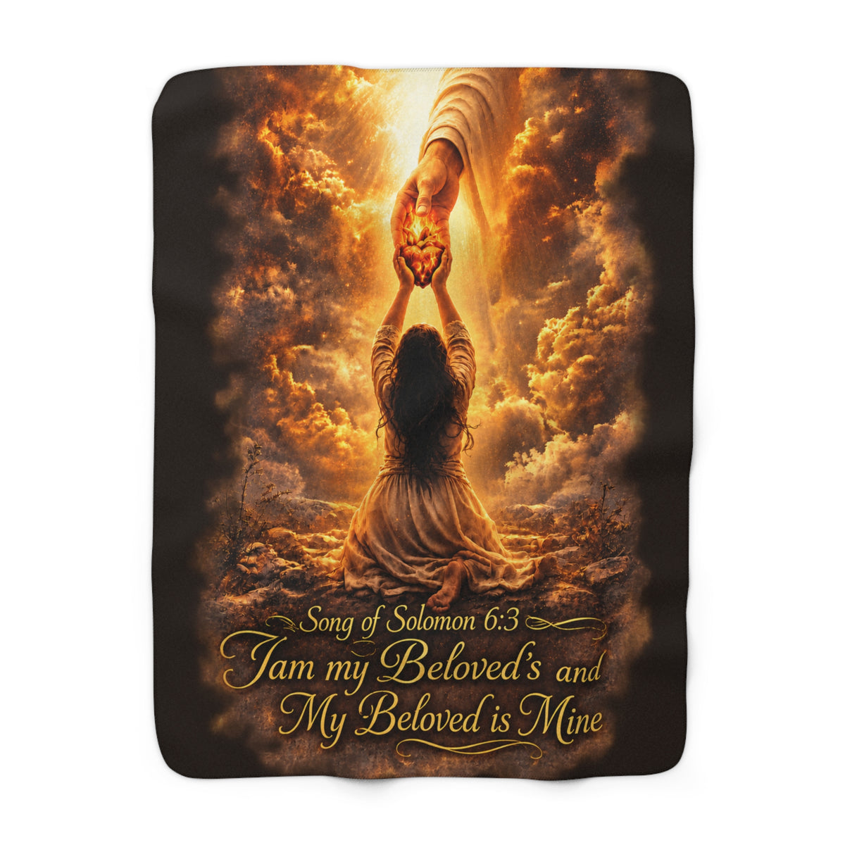 "I Am My Beloved's" Song of Solomon 6:3 Inspirational Throw