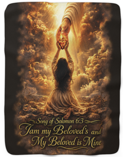 Christian Minky Blanket – "I am my Beloved's and Beloved is mine" (Song of Solomon 6:3)
